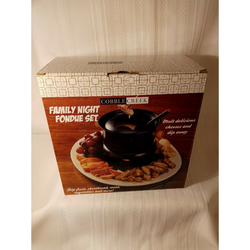Cobble Creek Family Night Fondue Set - NEW Open Box